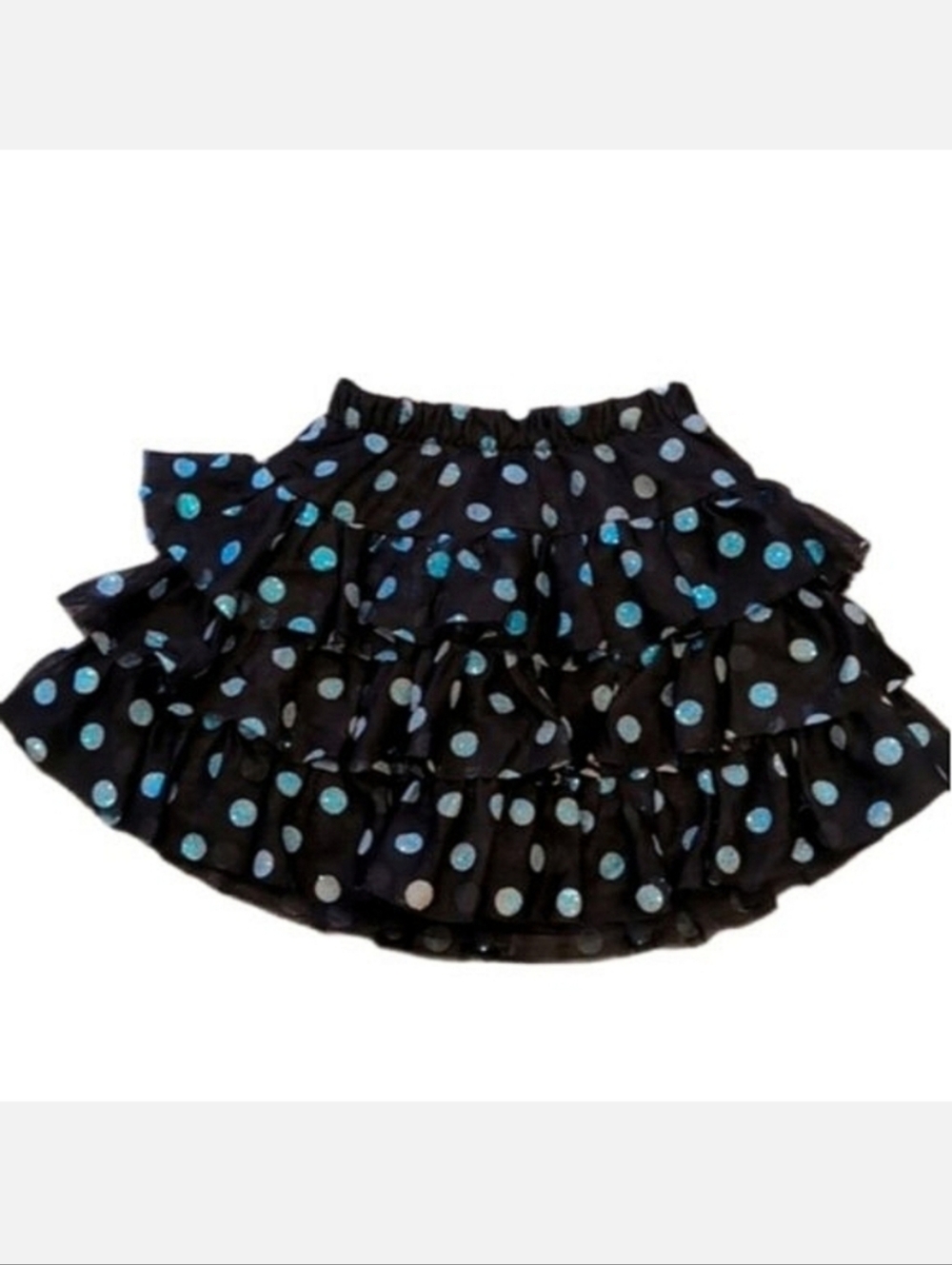 3/$20 Jona Michelle Tulle Ballerina Skirt Glitter Polka Dot Ruffled Tiered Layer